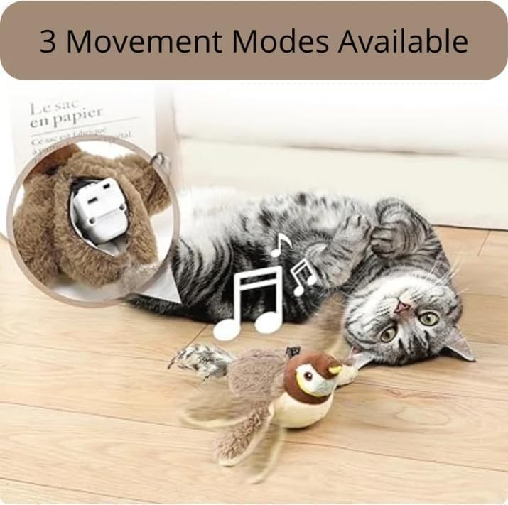 ChattyGazouille – L’Oiseau Volant Interactif qui Fait Gazouiller votre Chat ! 🐦✨