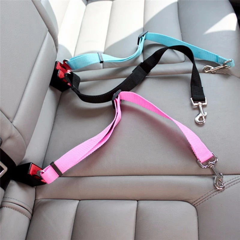 Ceinture de Sécurité Réglable pour Chien & Chat (Anti-Choc & Anti-Fugue en Voiture)