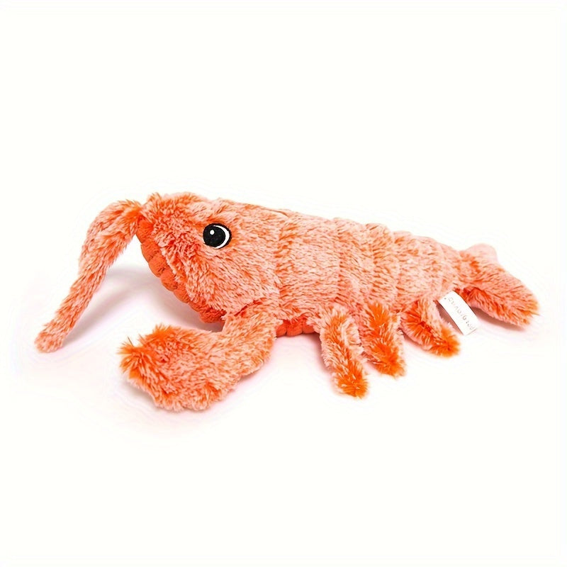Homard Jouet Interactif – Peluche Sauteuse avec Herbe à Chat, USB Rechargeable pour Chats & Chien
