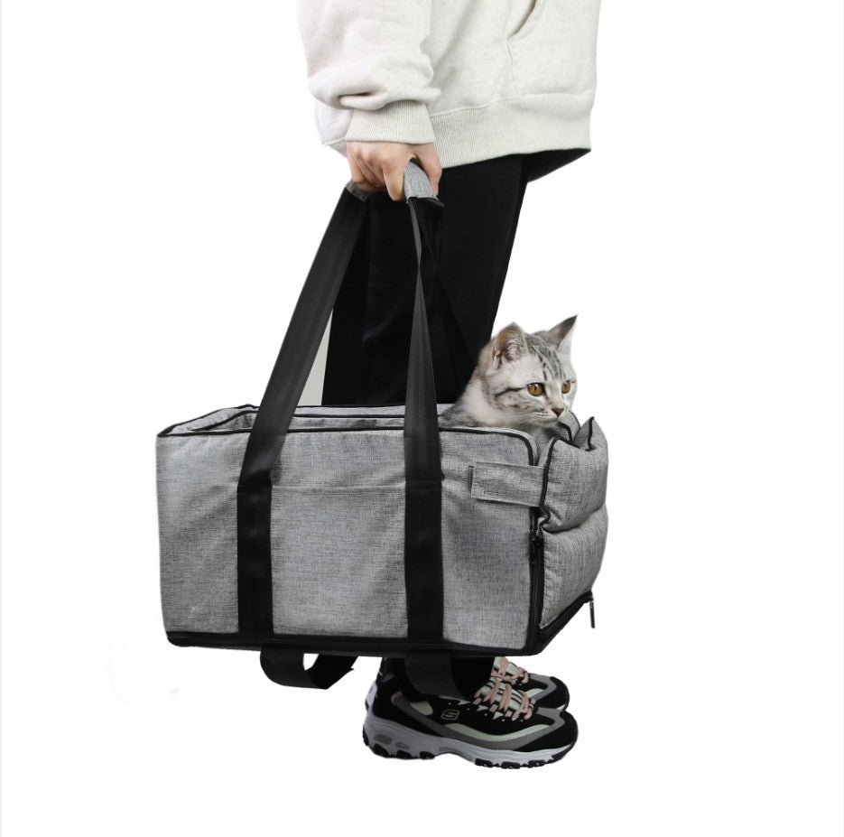 Sac de Transport Voiture 2-en-1 pour Chats et Chiens – Portable, Confortable et Sécurisé