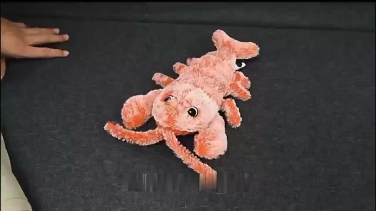 Homard Jouet Interactif – Peluche Sauteuse avec Herbe à Chat, USB Rechargeable pour Chats & Chien