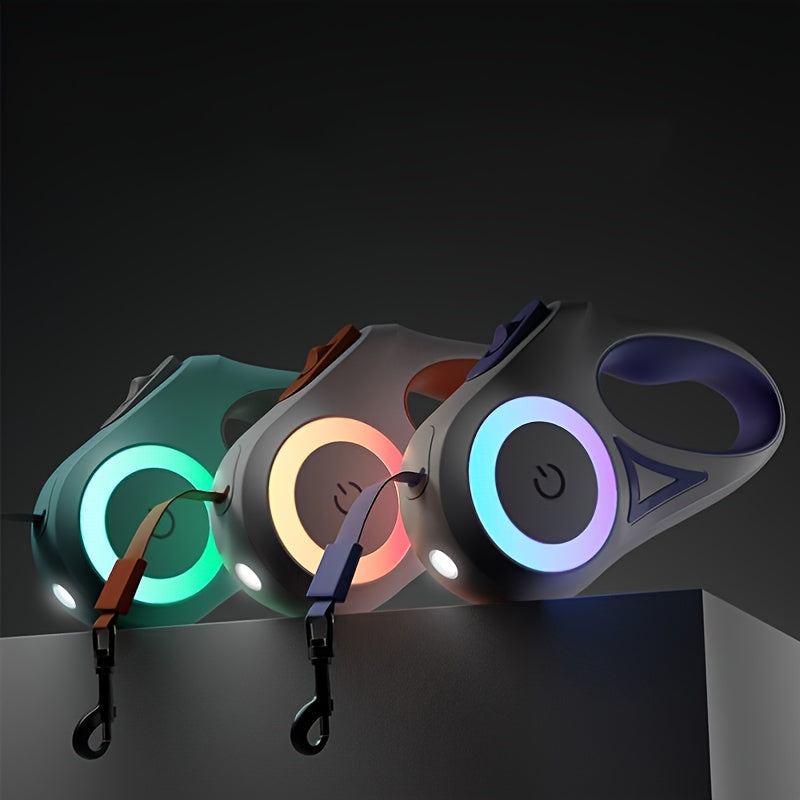 Laisse rétractable LED pour chiens & chats 🐶🐱 – Promenade sûre et pratique