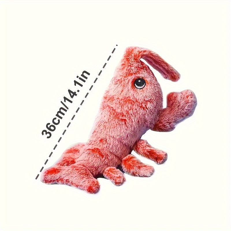 Homard Jouet Interactif – Peluche Sauteuse avec Herbe à Chat, USB Rechargeable pour Chats & Chien