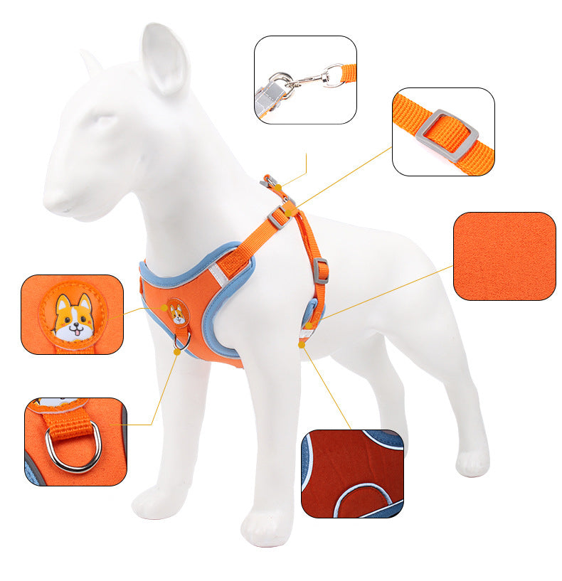 Harnais Réfléchissant pour Chiens et Chats – Confort Doux et Laisse Incluse