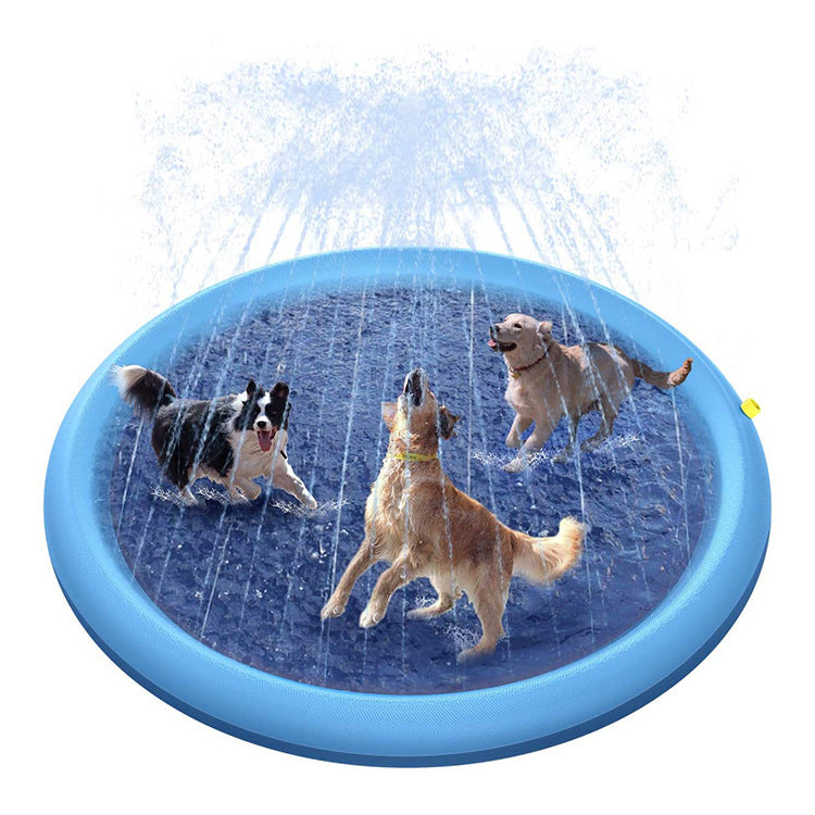 Tapis de Jeu Aquatique Interactif pour Animaux – Spray d’Eau Amusant pour Chiens et Chats, PVC Durable, Disponible en 100/150/170 cm