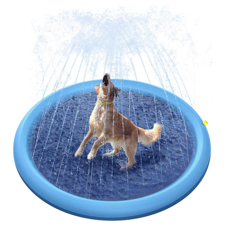 Tapis de Jeu Aquatique Interactif pour Animaux – Spray d’Eau Amusant pour Chiens et Chats, PVC Durable, Disponible en 100/150/170 cm